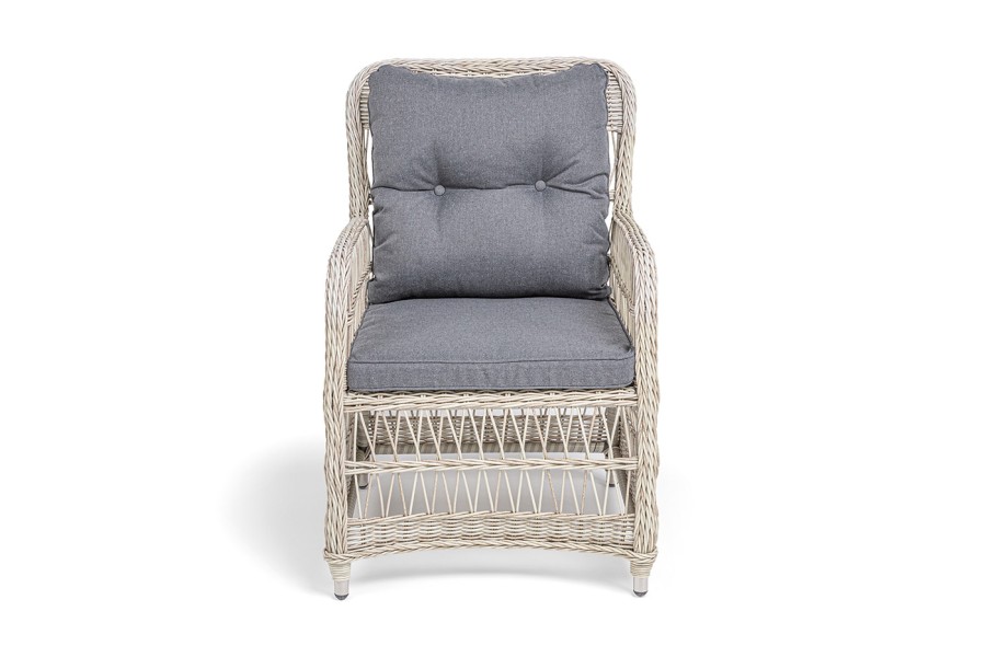 Кресло плетеное из искусственного ротанга Цесена, бежевое 4sis