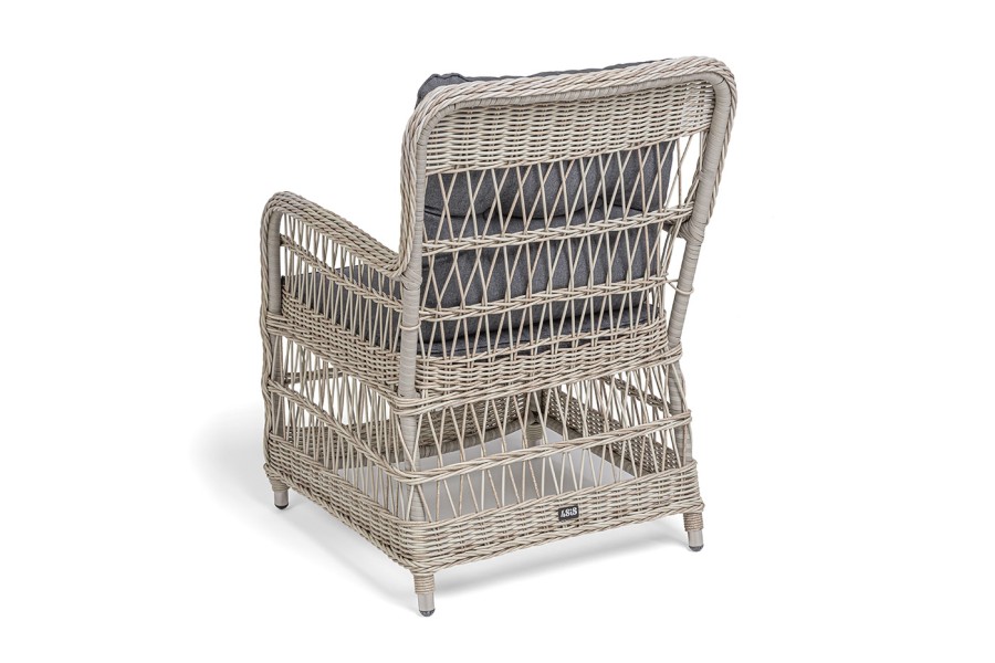 Кресло плетеное из искусственного ротанга Цесена, бежевое 4sis