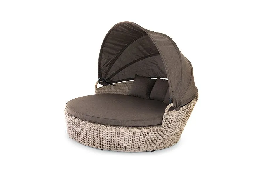 Диван-шезлонг плетеный Стильяно бежевый 4sis