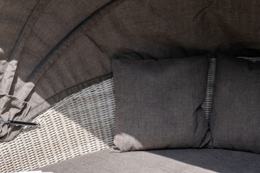 Диван-шезлонг плетеный Стильяно бежевый 4sis