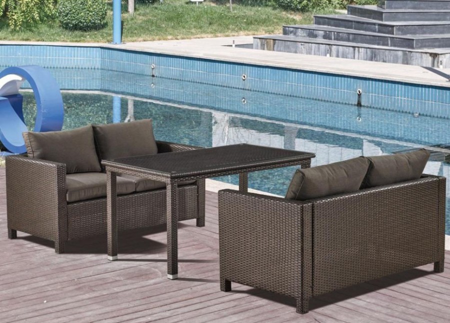 Комплект плетеной мебели T256A/S59A-W53 Brown Афина