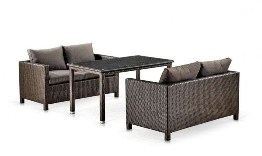 Комплект плетеной мебели T256A/S59A-W53 Brown Афина