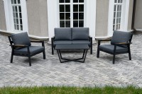 Лаунж-зона 4-местная Орхидея из алюминия, темно-серый 4sis