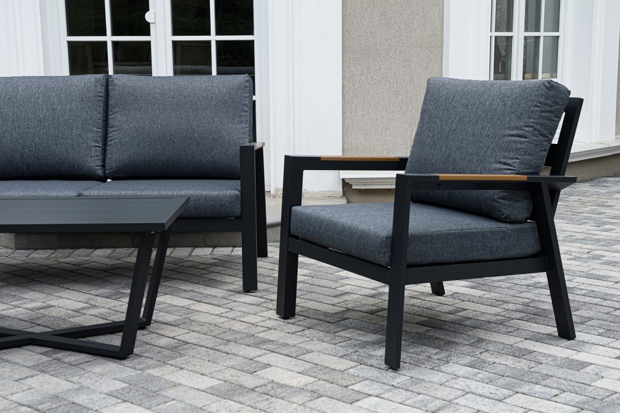 Лаунж-зона 4-местная Орхидея из алюминия, темно-серый 4sis