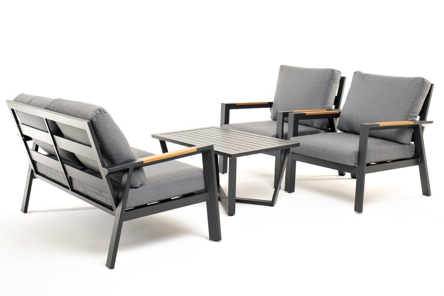 Лаунж-зона 4-местная Орхидея из алюминия, темно-серый 4sis