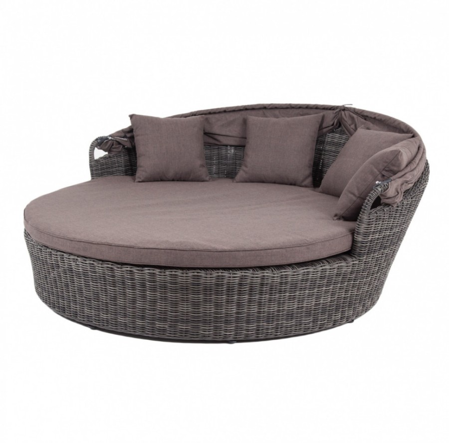 Диван-шезлонг плетеный Стильяно коричневый 4sis