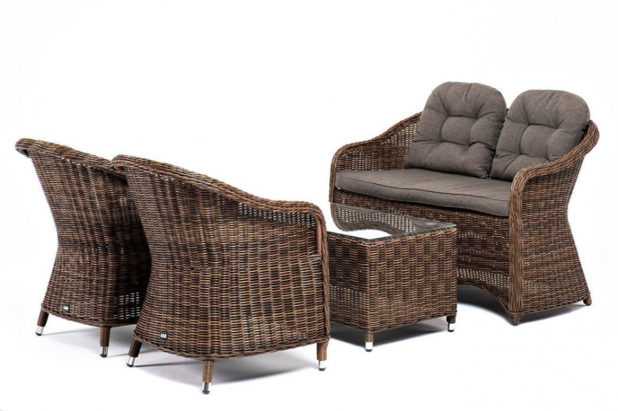 Лаунж-зона из искусственного ротанга Равенна коричневая 4sis