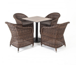 Обеденная группа Каффе коричневая 4sis