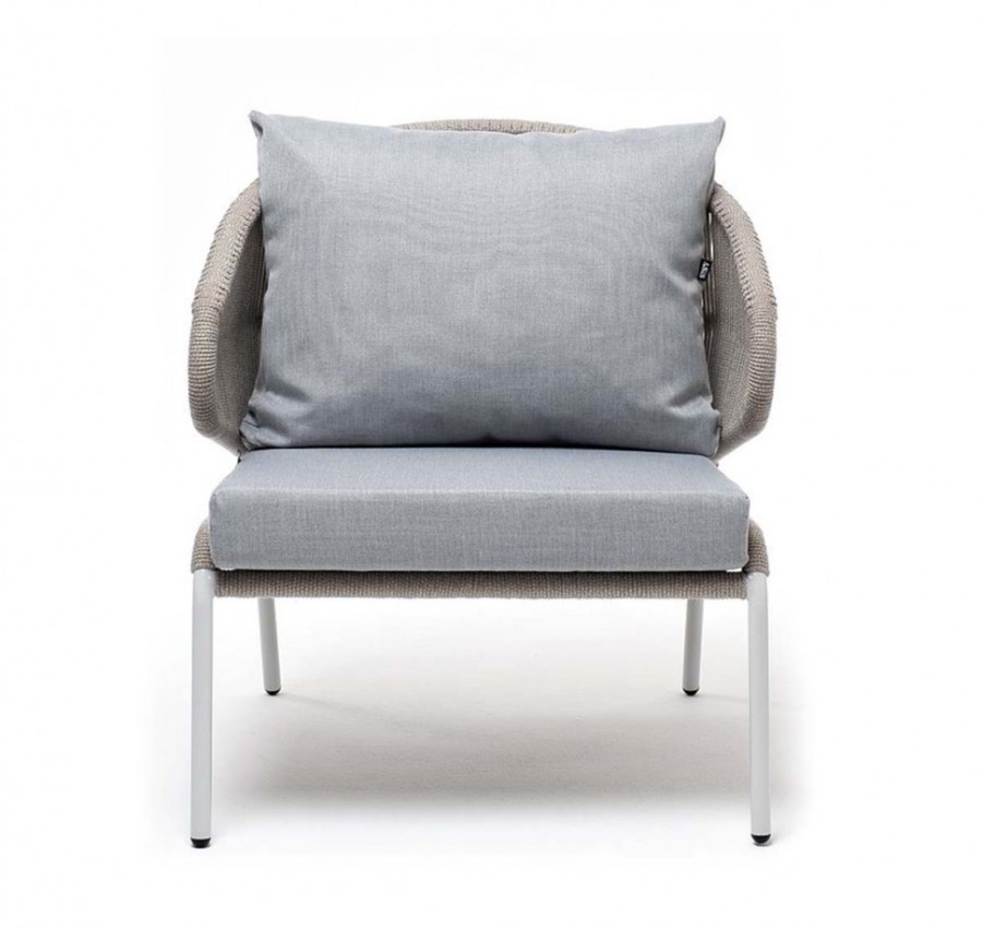 Кресло плетеное Милан из роупа серое 4sis