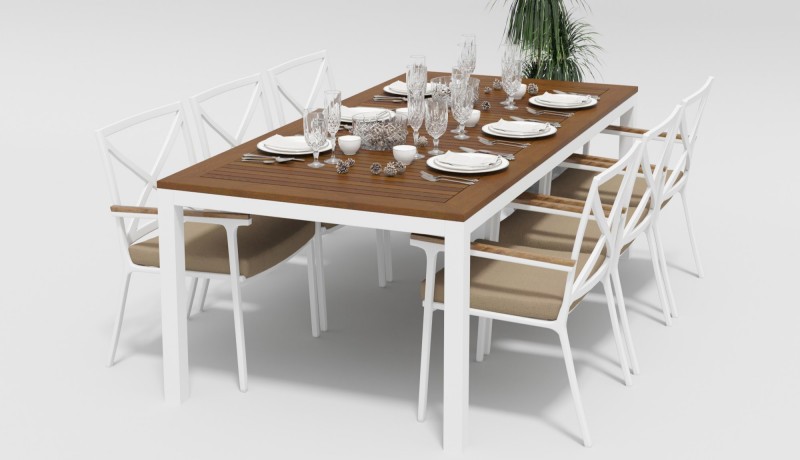 Стол Bella 220 белый Gardenini