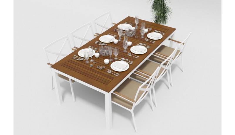 Стол Bella 220 белый Gardenini