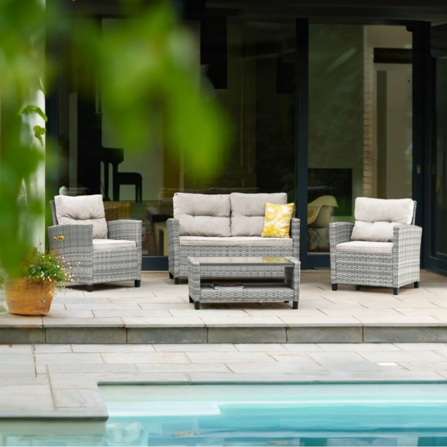 Комплект плетеной мебели AFM-804C Grey Афина 