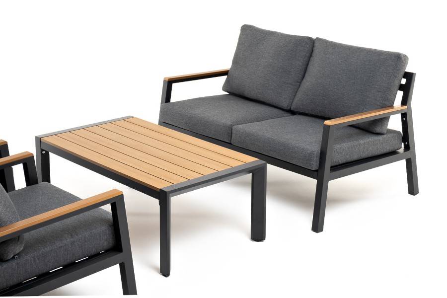 Лаунж-зона 4-местная Камелия из алюминия, темно-серый 4sis