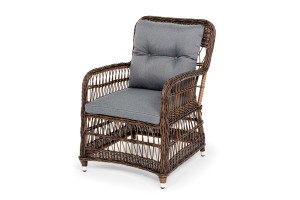 Кресло плетеное из искусственного ротанга Цесена, коричневый 4sis