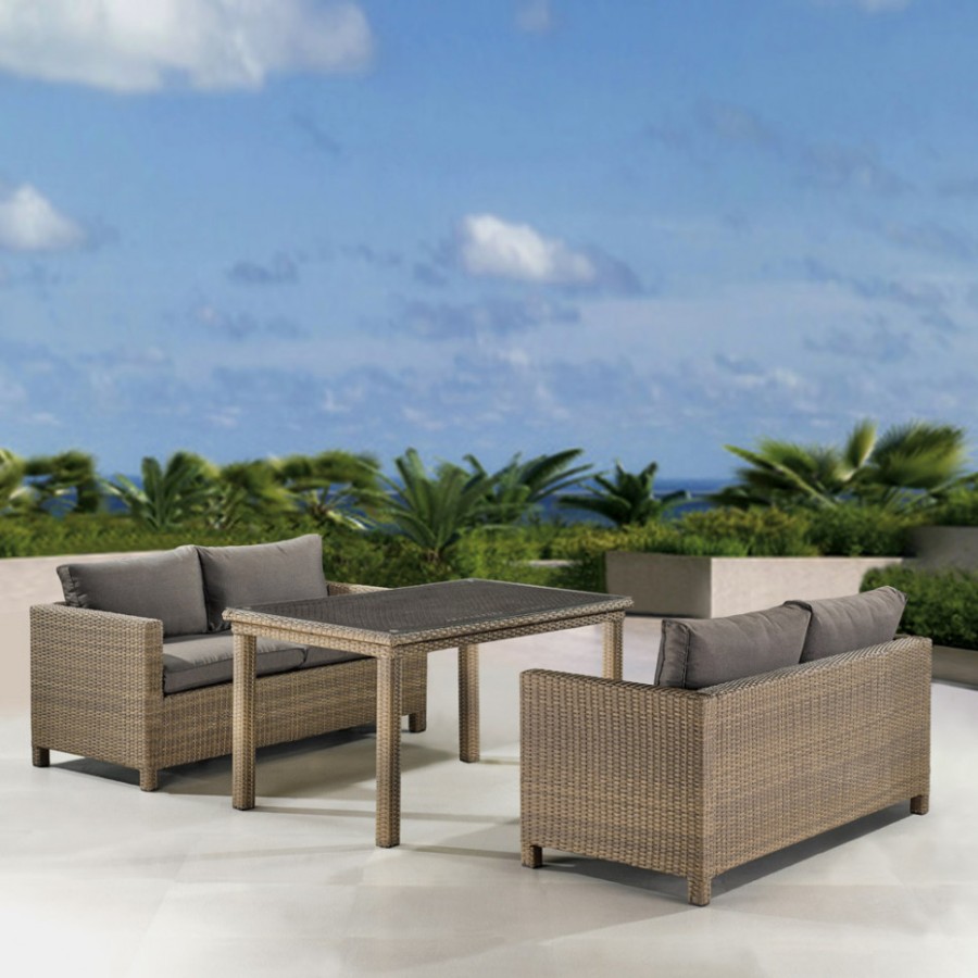 Комплект плетеной мебели T256B/S59B-W65 Light brown Афина