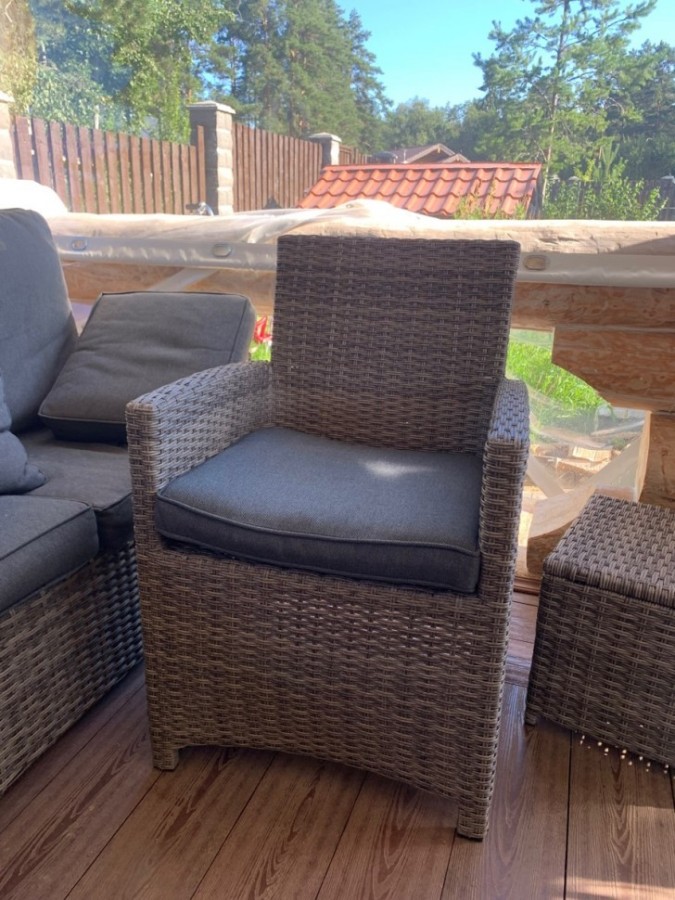 Кресло обеденное Royal Family FIONA серое