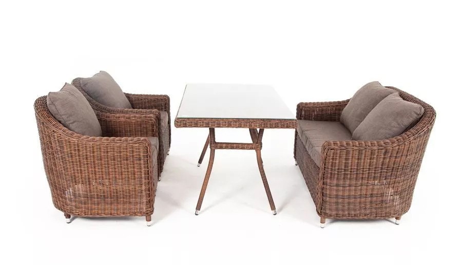 Обеденная группа Кон Панна коричневая 4sis