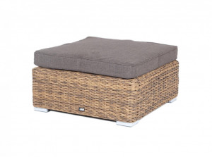 Плетеная оттоманка с подушкой Лунго гиацинт соломенный 4sis