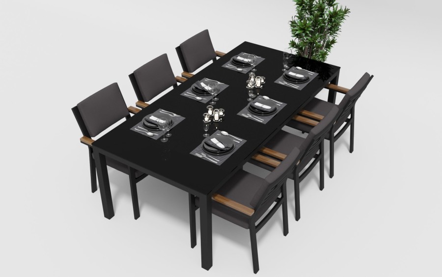 Обеденная группа Calma-2 200 антрацит Gardenini