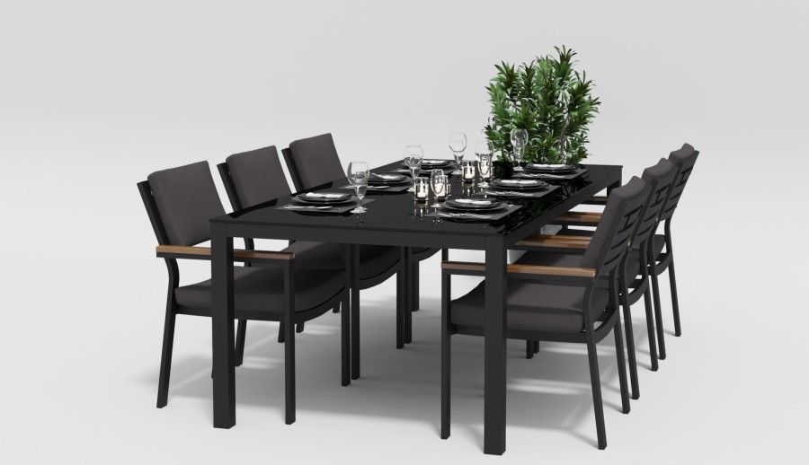 Обеденная группа Calma-2 200 антрацит Gardenini