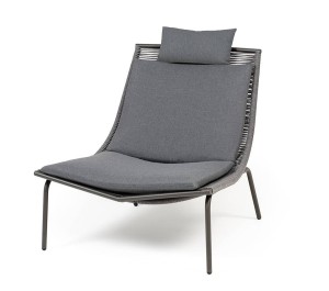 Кресло плетеное Авиньон из роупа, серый 4sis