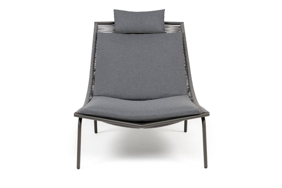 Кресло плетеное Авиньон из роупа, серый 4sis