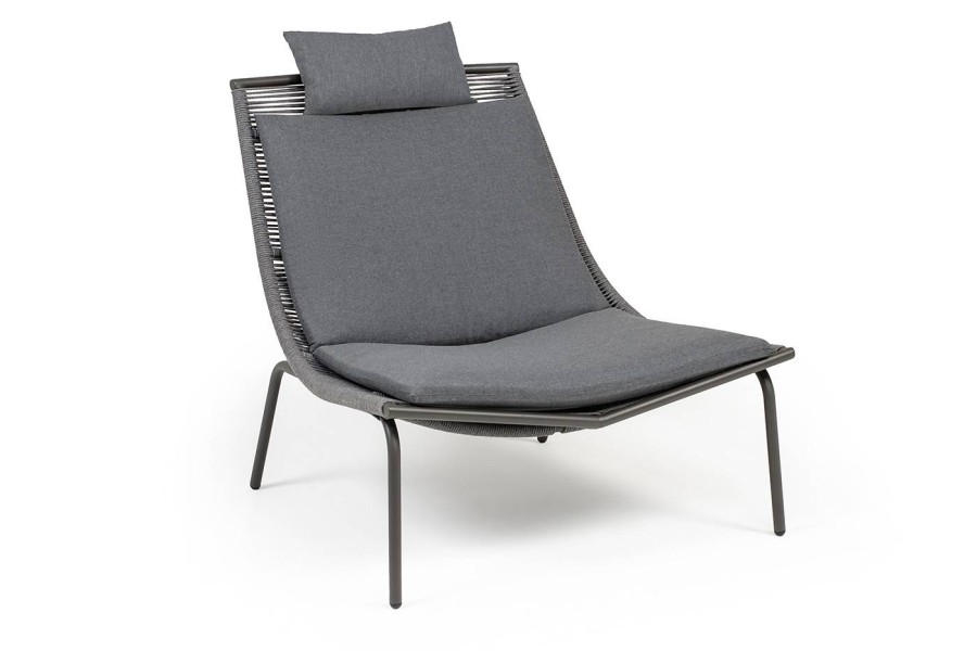 Кресло плетеное Авиньон из роупа, серый 4sis