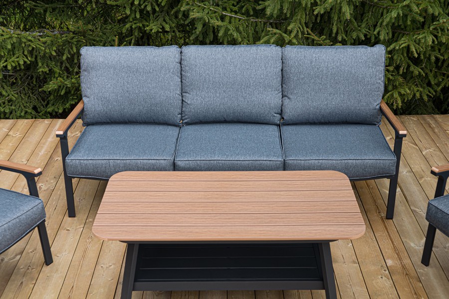 Лаунж-зона 5-местная Крокус из алюминия, темно-серый 4sis