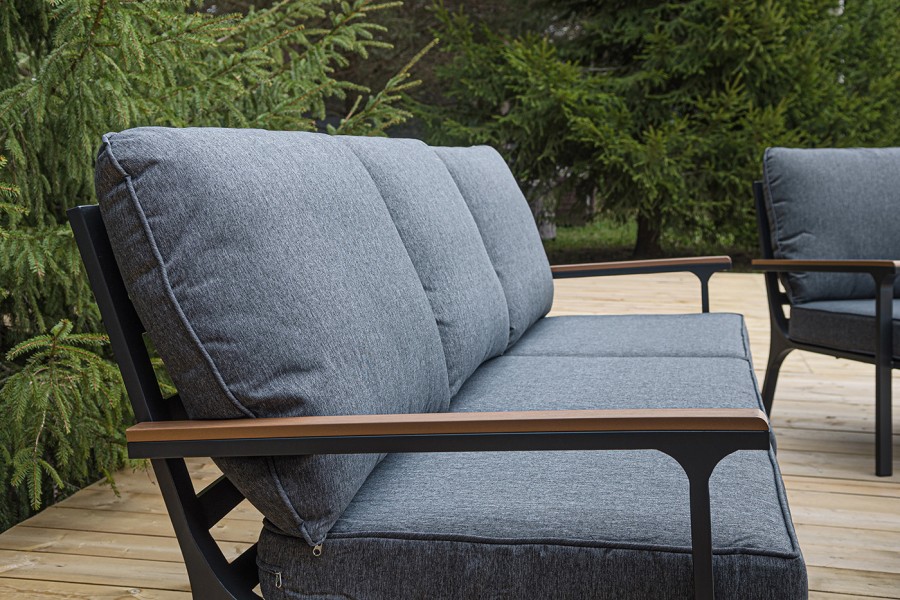 Лаунж-зона 5-местная Крокус из алюминия, темно-серый 4sis