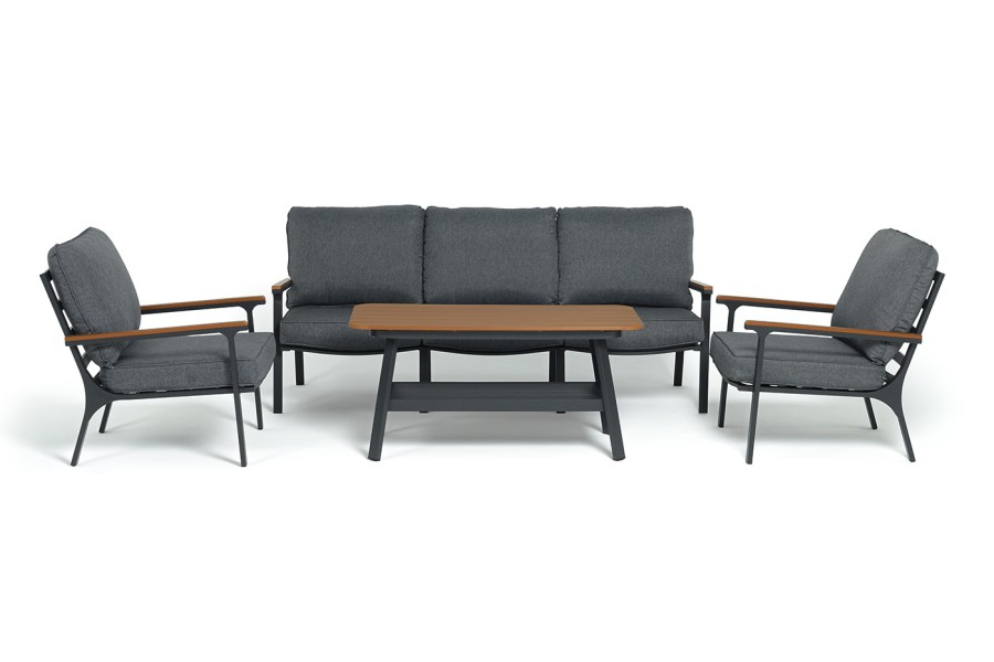 Лаунж-зона 5-местная Крокус из алюминия, темно-серый 4sis