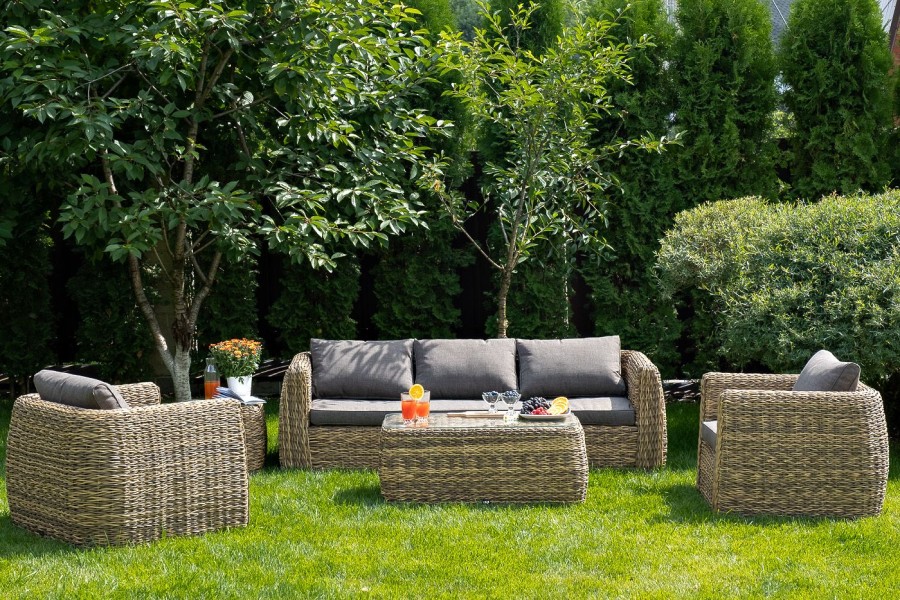 Лаунж-зона Кальяри из из искусственного ротанга гиацинт 4sis