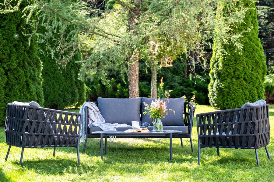 Лаунж-зона 4-местная из роупа Диего серая 4sis