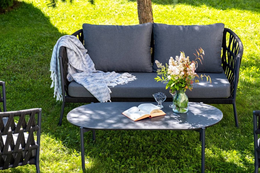 Лаунж-зона 4-местная из роупа Диего серая 4sis