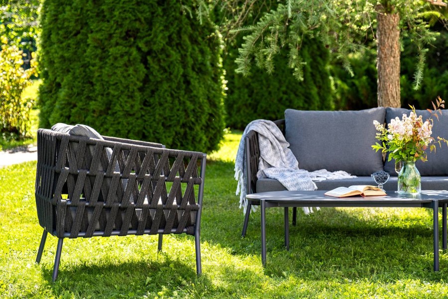 Лаунж-зона 4-местная из роупа Диего серая 4sis