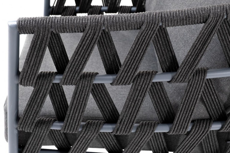 Лаунж-зона 4-местная из роупа Диего серая 4sis