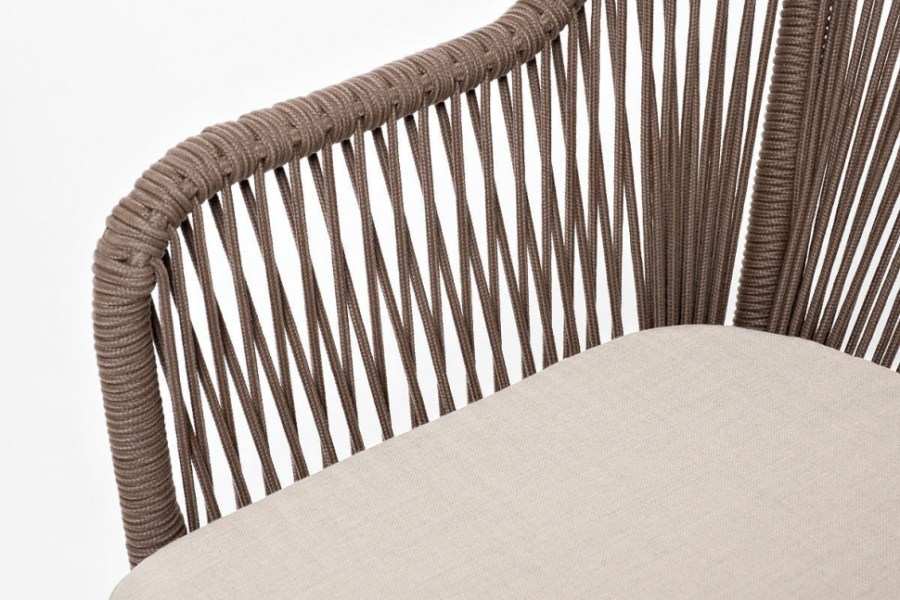 Плетеный стул Лион из роупа коричневый 4sis