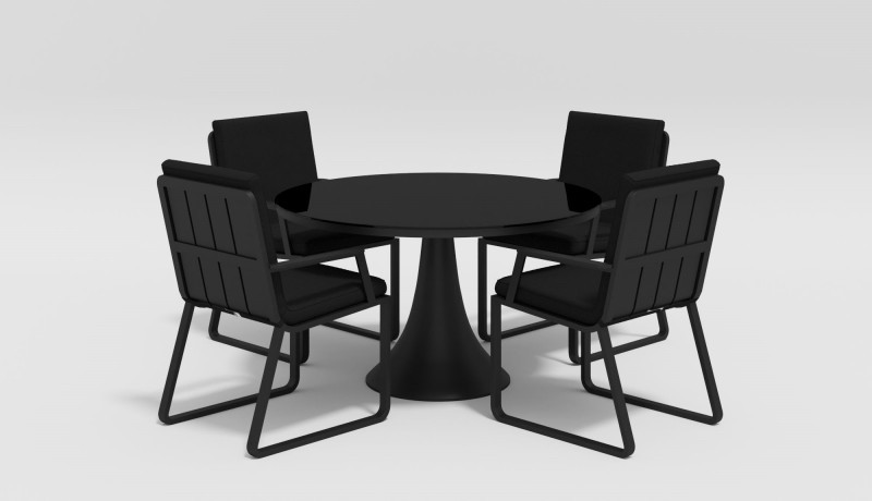 Стол Voglie round карбон Gardenini