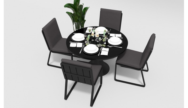 Стол Voglie round карбон Gardenini