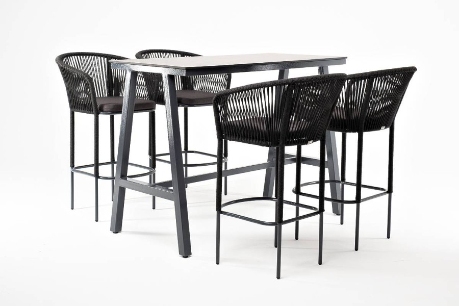 Барный комплект на 4 персоны Рио, темно-серый 4sis