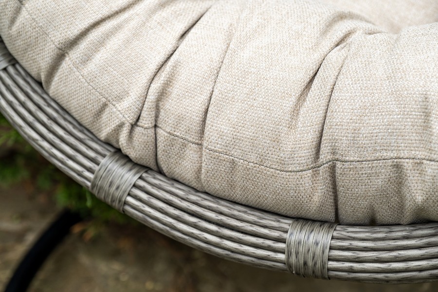 Подвесное кресло-кокон из искусственного ротанга Венеция, серое 4sis