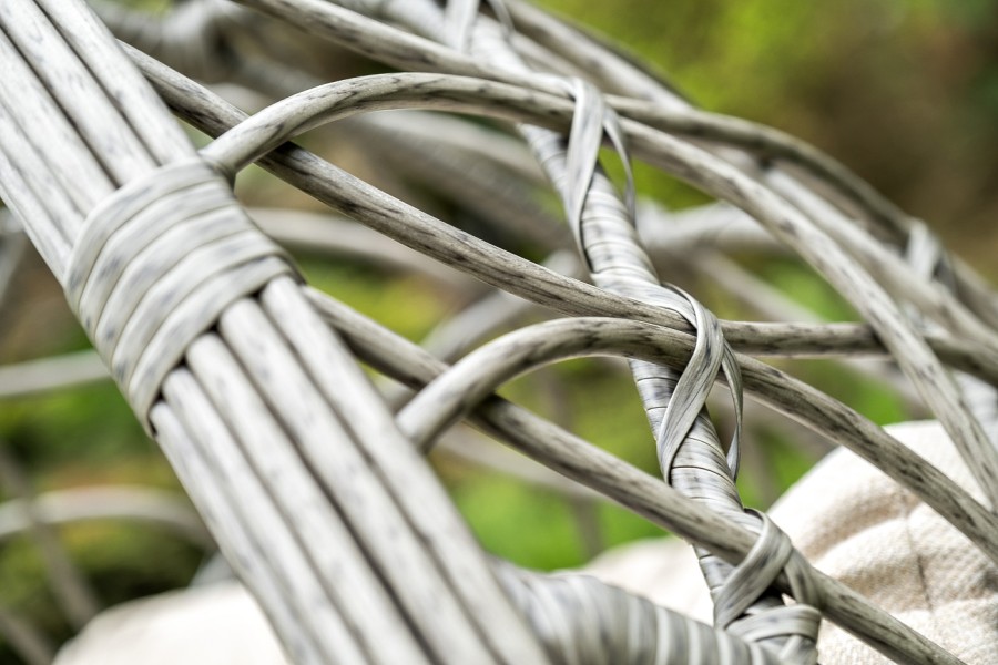 Подвесное кресло-кокон из искусственного ротанга Венеция, серое 4sis