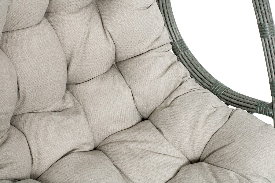 Подвесное кресло-кокон из искусственного ротанга Венеция, серое 4sis