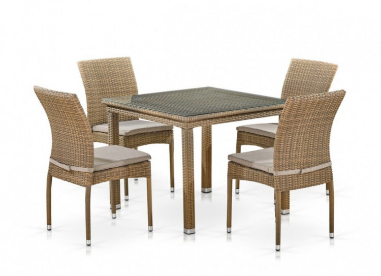Комплект плетеной мебели T257B/Y380B-W65 Light Brown Афина