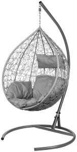 Подвесное кресло Tropica Grey с серой подушкой Garden Story