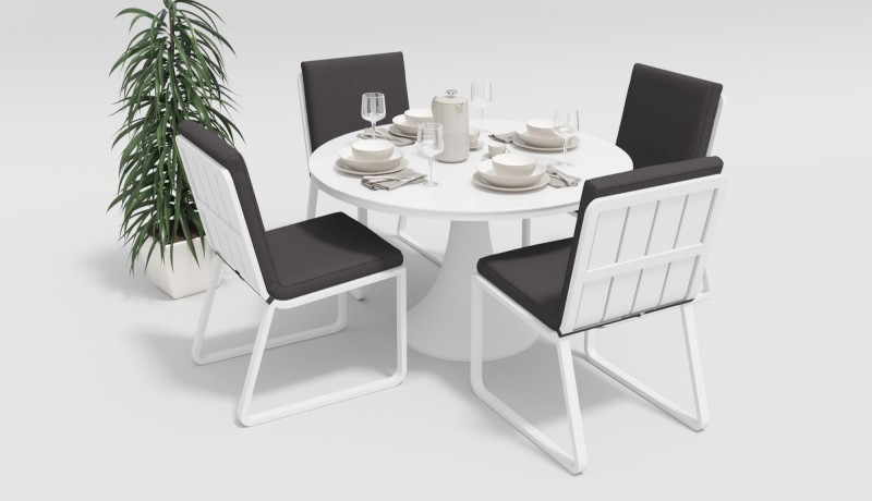 Стол Voglie round белый Gardenini