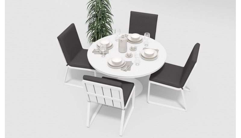 Стол Voglie round белый Gardenini