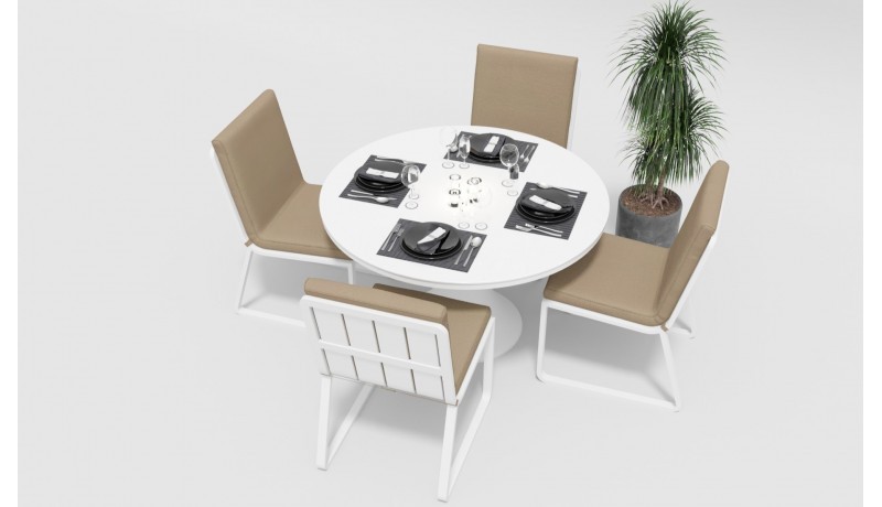 Стол Voglie round белый Gardenini