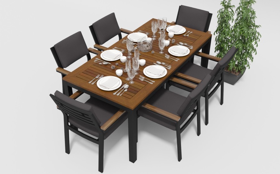 Обеденная группа Bella 180 антрацит Gardenini