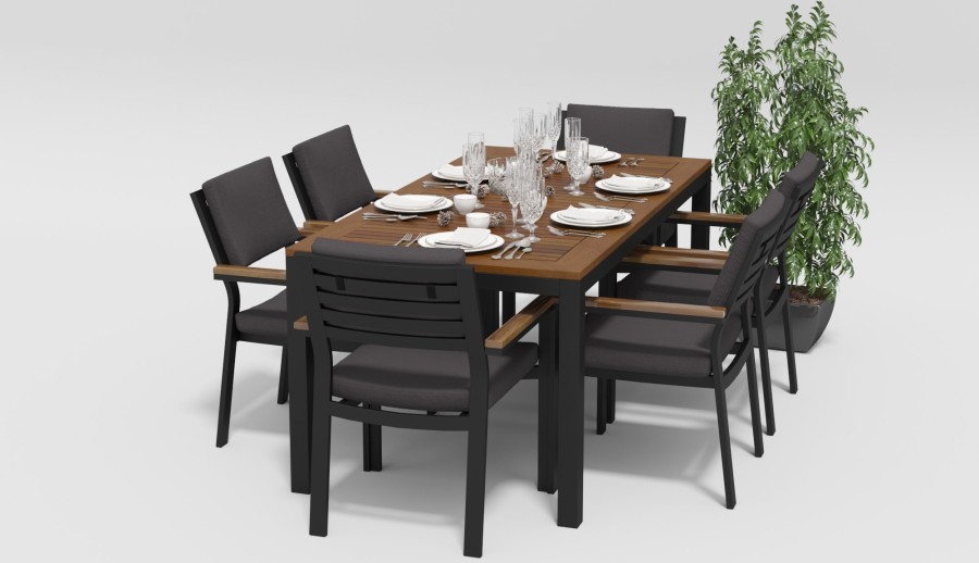 Обеденная группа Bella 180 антрацит Gardenini