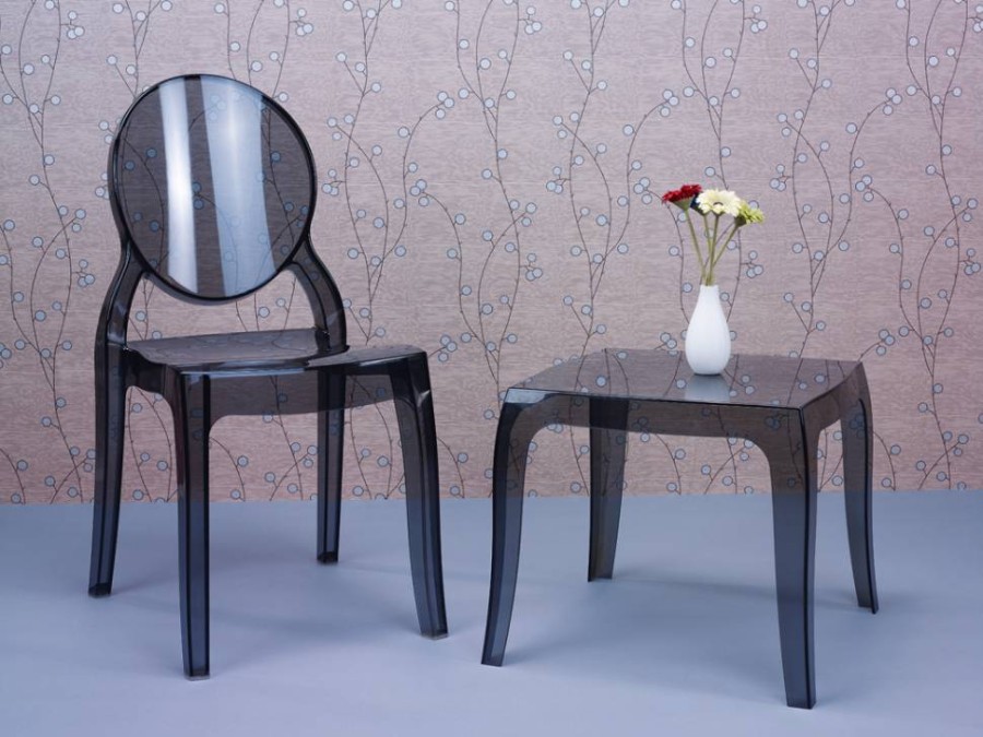 Стул прозрачный Elizabeth черный Garden